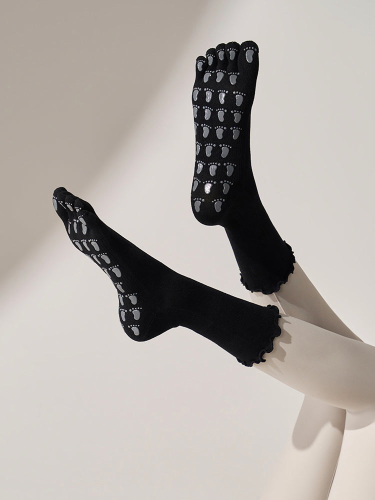 フリル 滑り止める付き クルーソックス