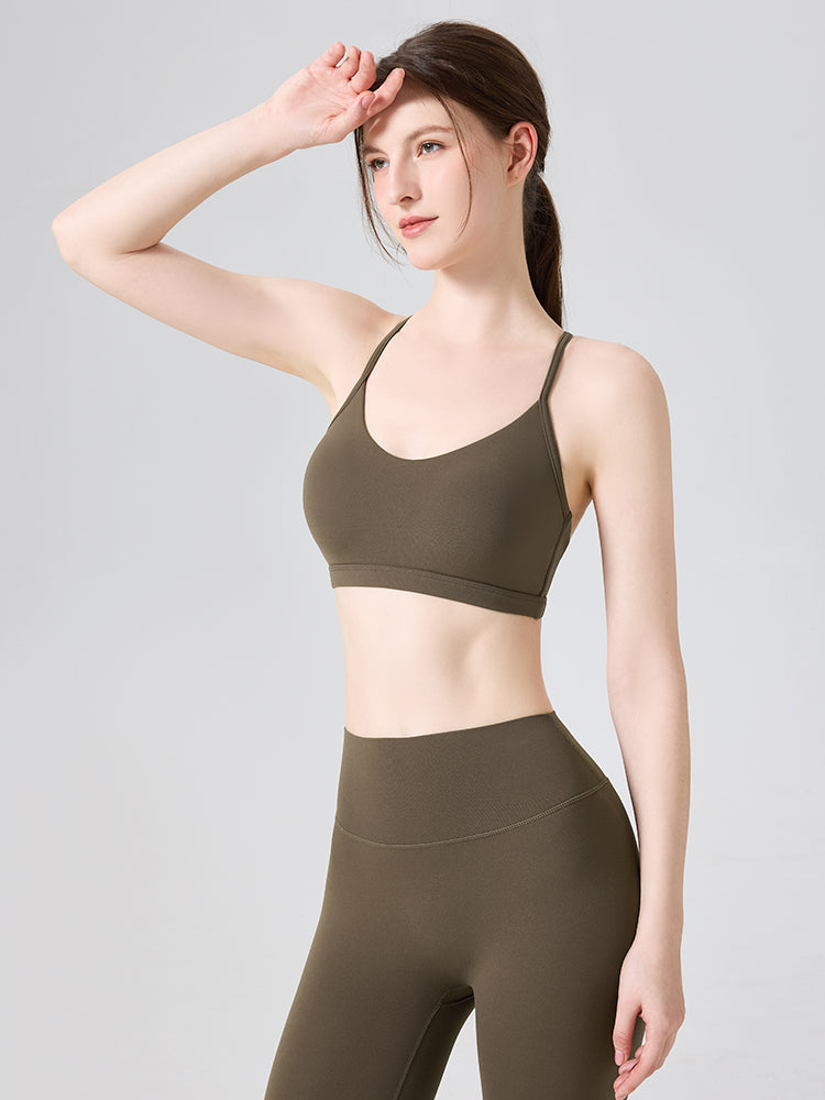 N66LYCRA®素材 美背 吸湿速乾 脇すっきり ヨガブラトップ