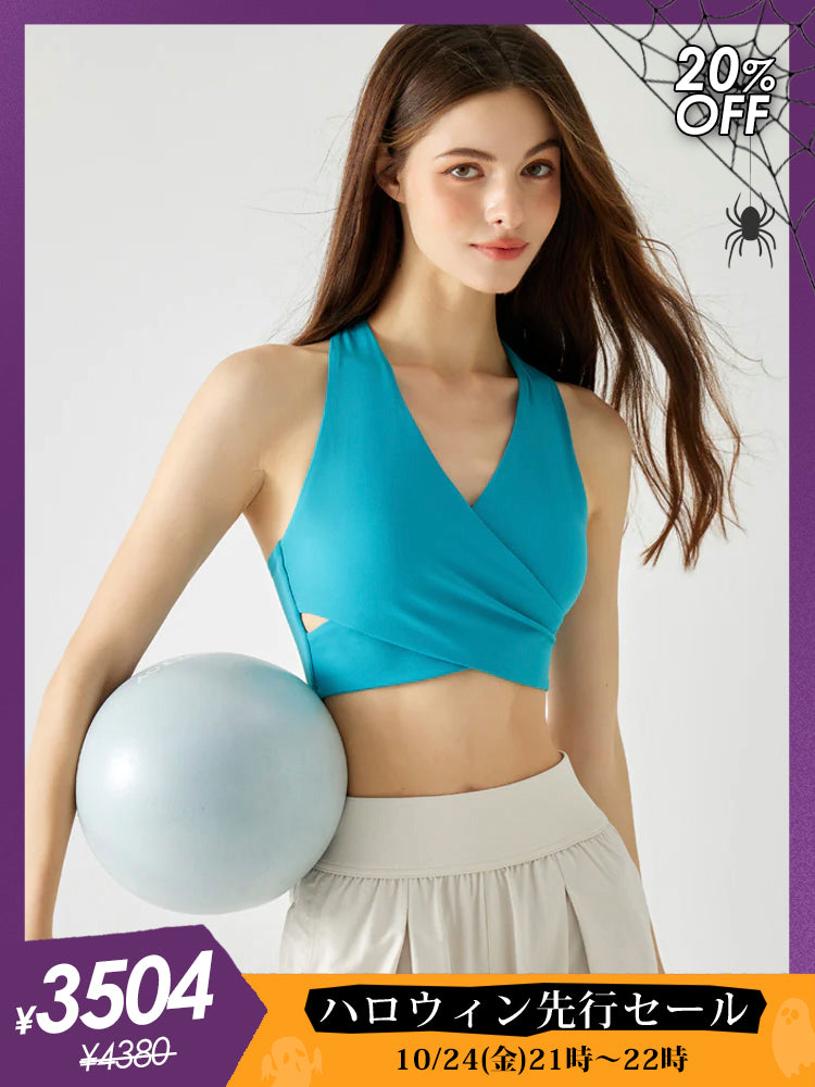 YOMOMENT/ヨモ☺︎ヨガウェア上下セット　ブルーM YOMOMENT/ヨモ☺︎ヨガウェア上下セット ブルーM