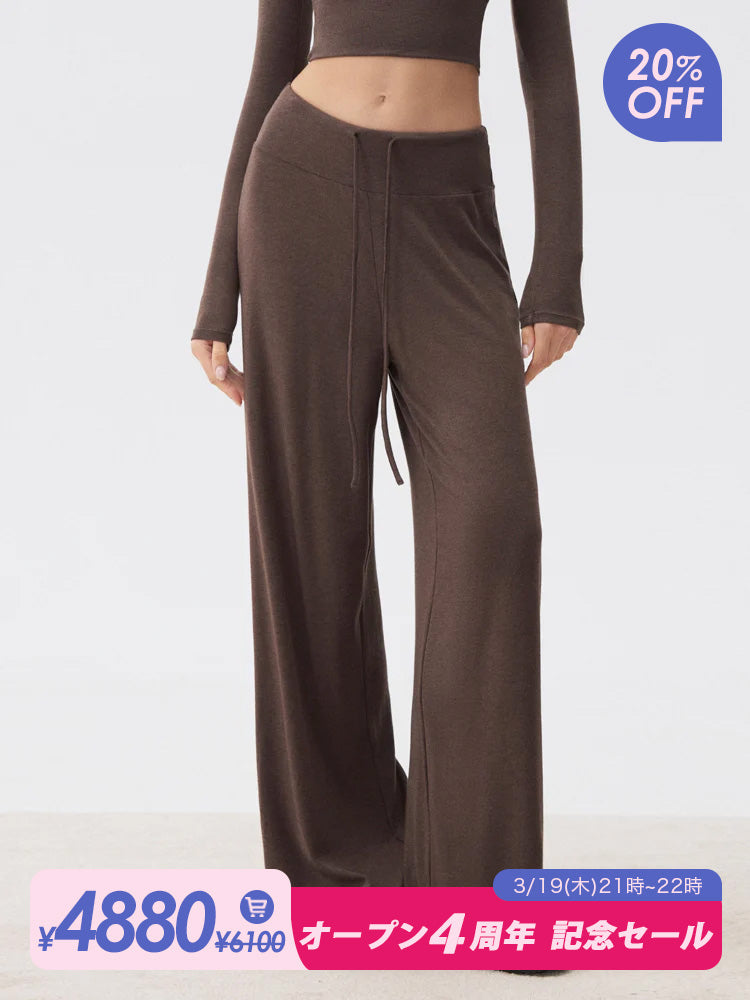 秋冬 ソフト ワイドパンツ