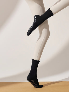 フリル 滑り止める付き クルーソックス