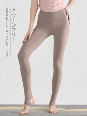 N66LYCRA®素材 Yゾーンフリー ローライズ 美脚 美尻トレンカレギンス