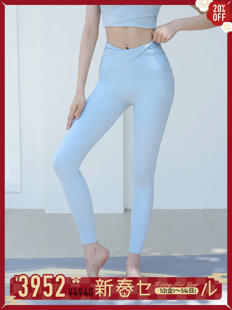 ウエストギャザー入り レギンス