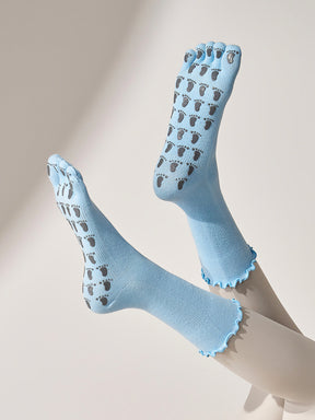 フリル 滑り止める付き クルーソックス