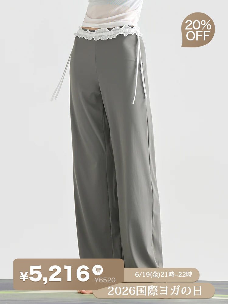 レース ワイトパンツ ヒップアップ