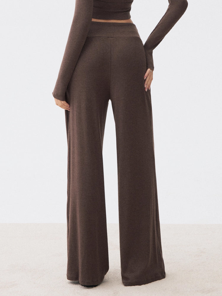 秋冬 ソフト ワイドパンツ