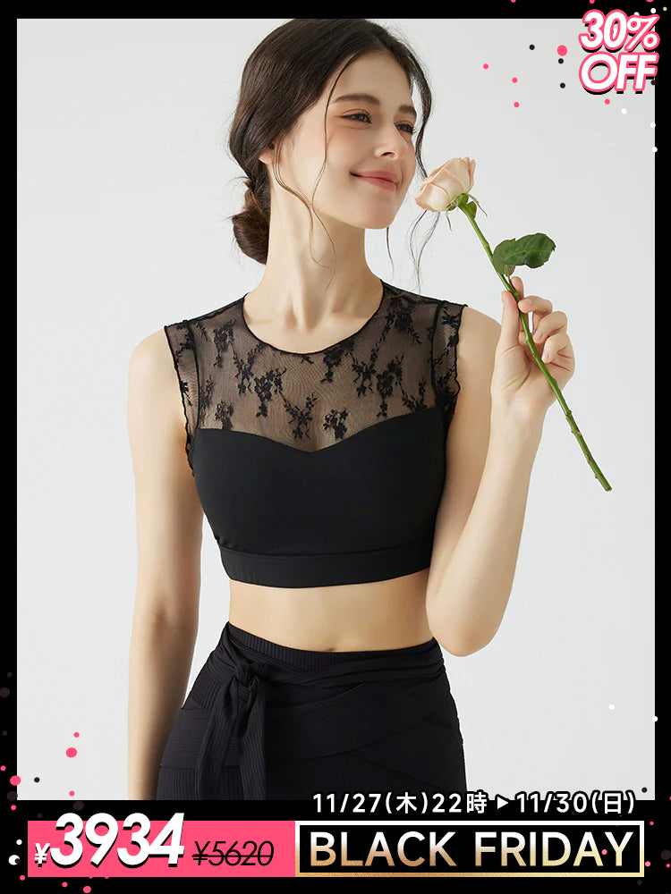 レース切り替え タンクトップ ノースリーブ