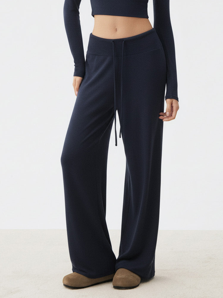 秋冬 ソフト ワイドパンツ