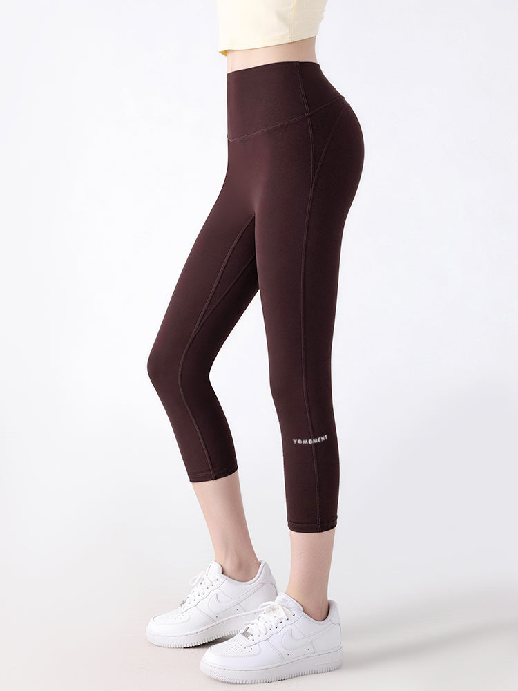 N66LYCRA®素材 ハイウエスト 7分丈ヨガレギンス