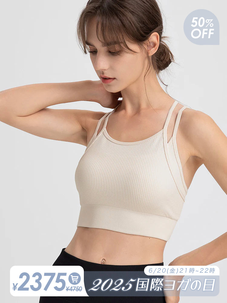 フェイクレイヤード 美背 ブラトップ