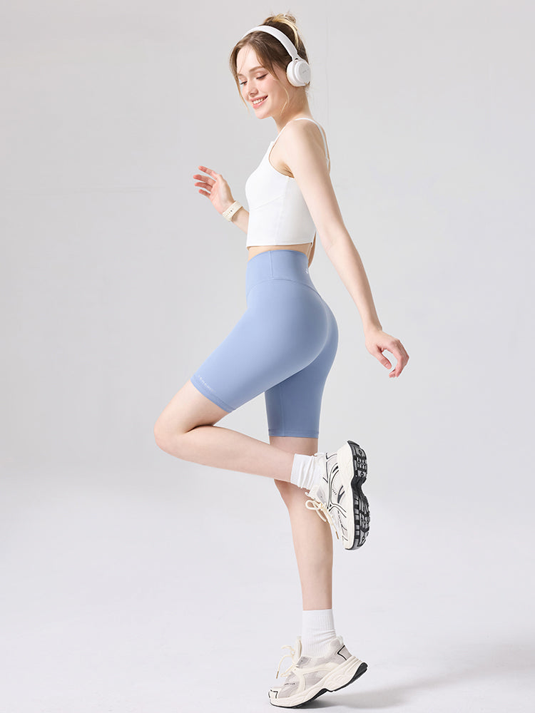 N66LYCRA®素材 ハイウエスト 美尻 ヨガショート丈レギンス