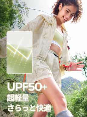 UVカット 軽量 ジップアップ パーカ UPF50+
