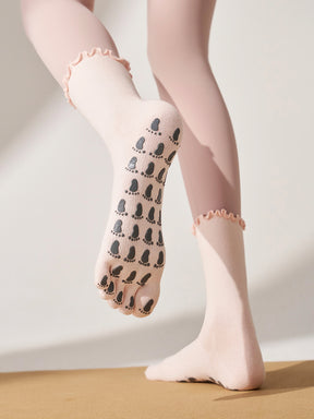 フリル 滑り止める付き クルーソックス