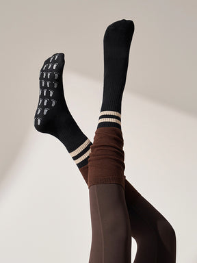 滑り止める付き ピラティス靴下 ハイソックス