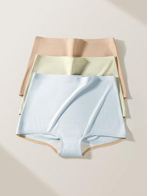 接触冷感 シームレス ミドルライズ ボクサーショーツ