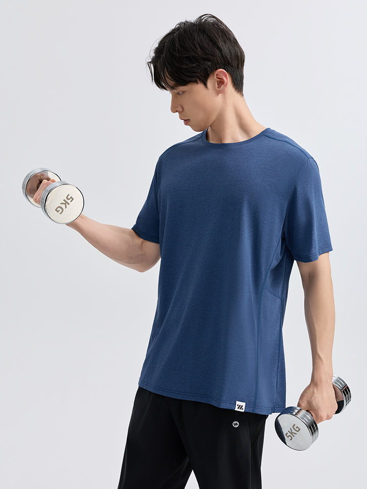 メンズ 吸湿速乾 クルーネック 半袖