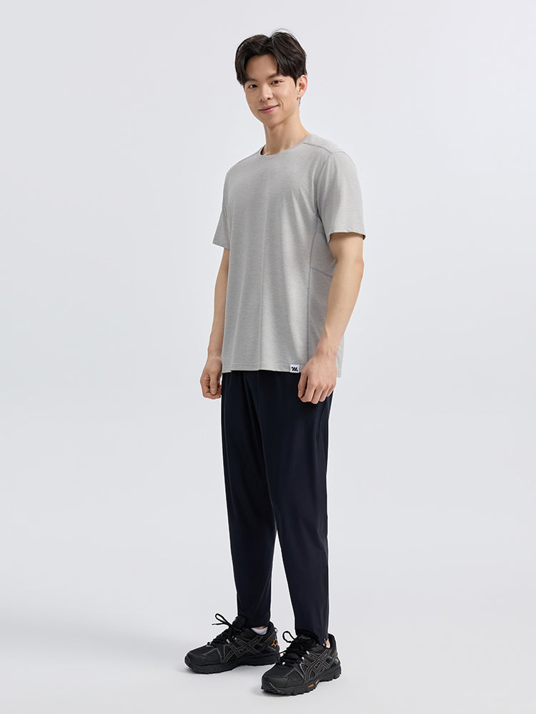 メンズ 吸湿速乾 クルーネック 半袖