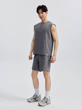 メンズ 4分丈 ポケット付き ショートパンツ