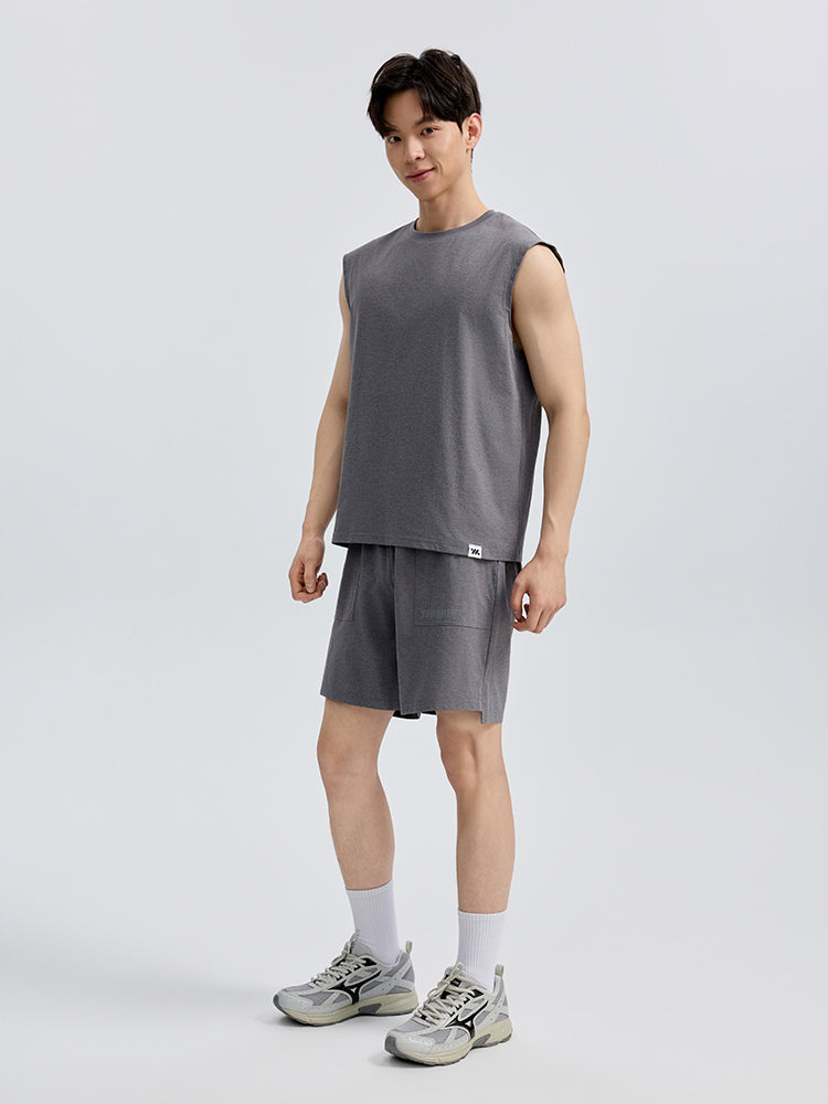 メンズ 吸汗速乾 マッスルフィット ノースリーブ