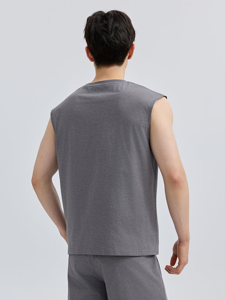 メンズ 吸汗速乾 マッスルフィット ノースリーブ