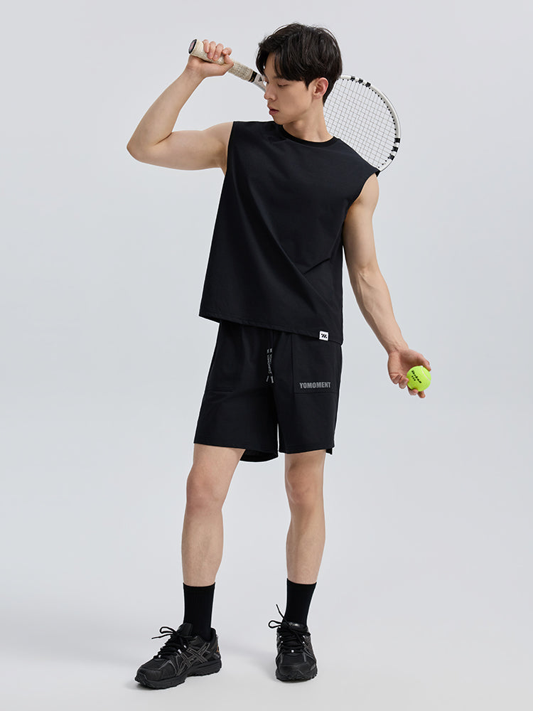 メンズ 吸汗速乾 マッスルフィット ノースリーブ