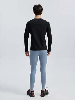 メンズ 速乾 クルーネック ラグランスリーブ長袖