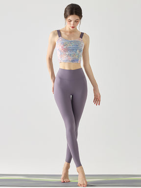 メッシュ タイダイ柄 パッド付きブラトップ