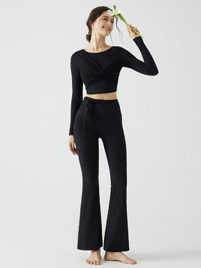 背中見せ 蝶結び風 長袖 パッド付き