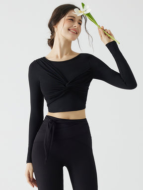 背中見せ 蝶結び風 長袖 パッド付き