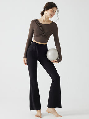 背中見せ 蝶結び風 長袖 パッド付き