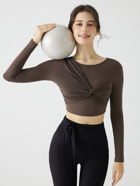 背中見せ 蝶結び風 長袖 パッド付き