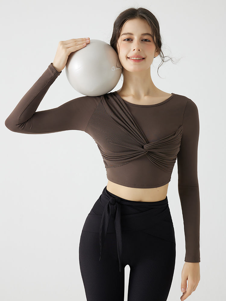 背中見せ 蝶結び風 長袖 パッド付き