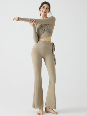 背中見せ 蝶結び風 長袖 パッド付き