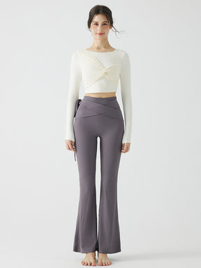 背中見せ 蝶結び風 長袖 パッド付き