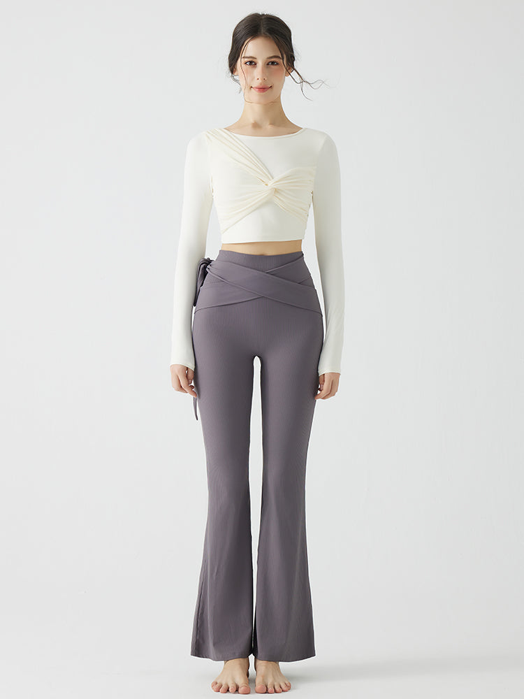 背中見せ 蝶結び風 長袖 パッド付き