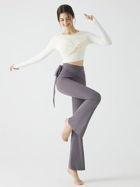 背中見せ 蝶結び風 長袖 パッド付き