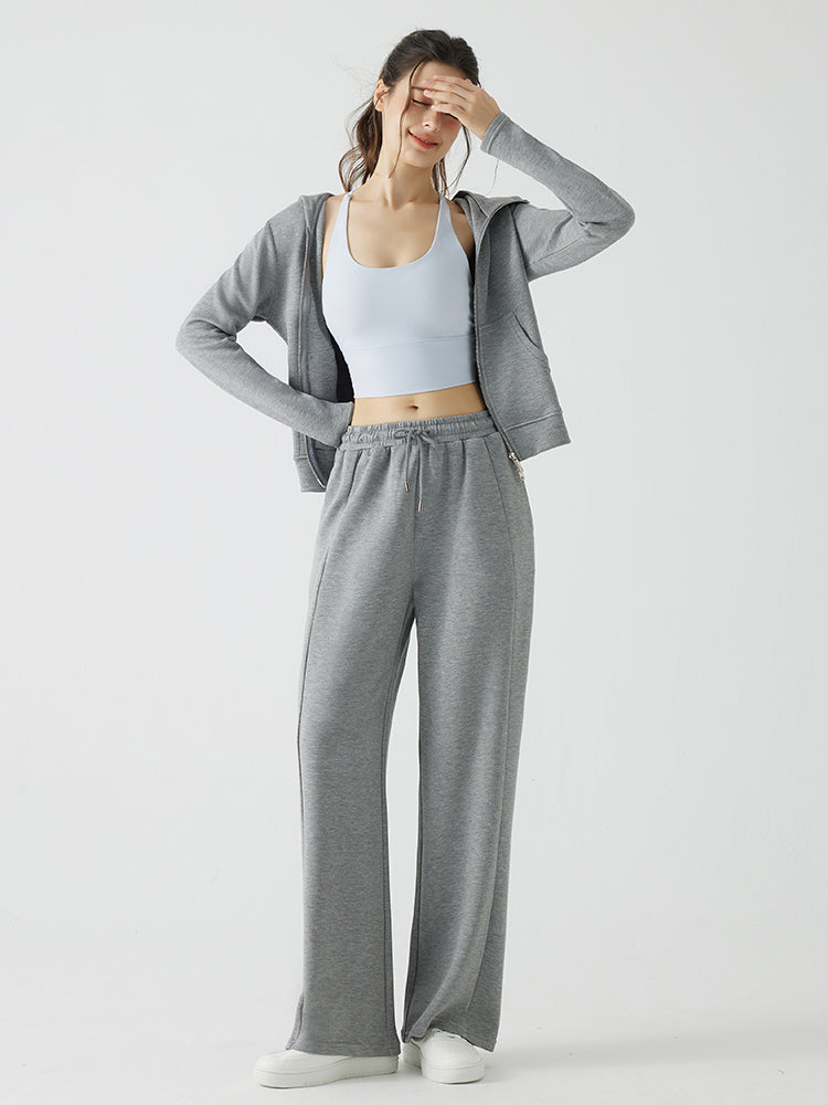 秋冬 ゆったり フード付き 斜めジップパーカ　