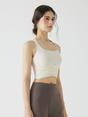 メッシュドレープ バックスタイル パッド付き ブラトップ 2way