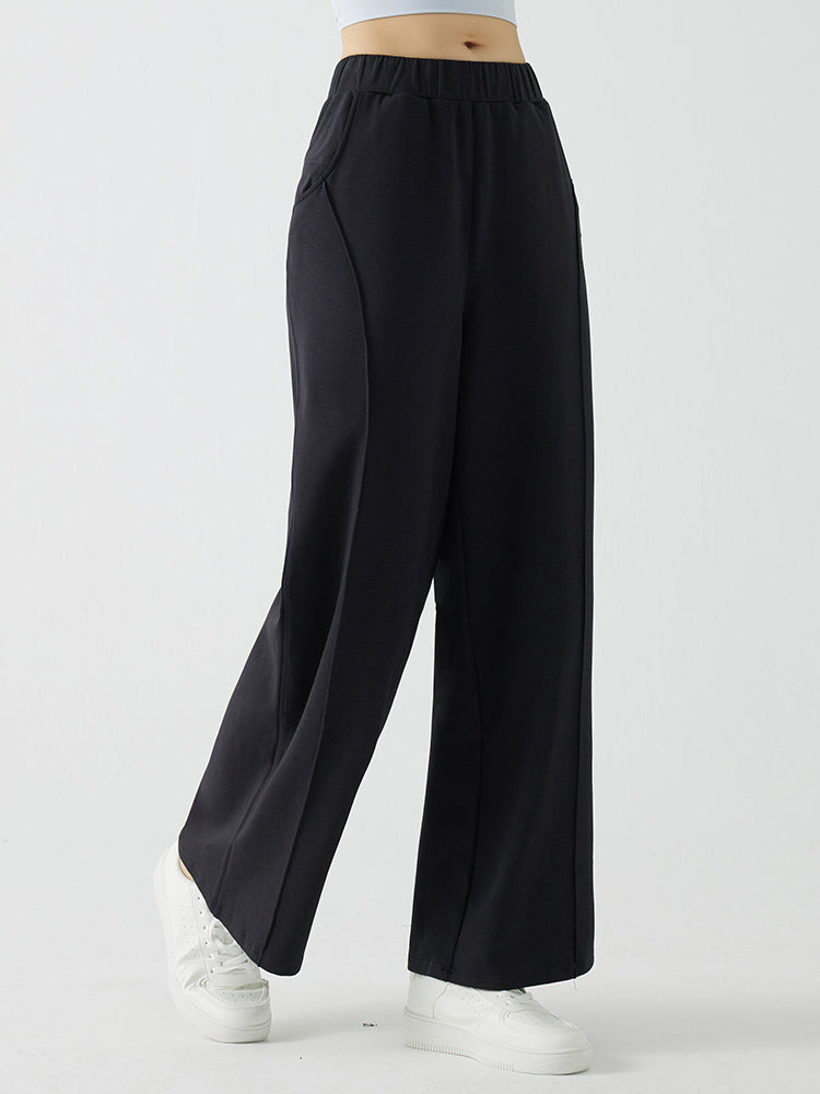 冬用 保温 ゆったり ワイドパンツ 裏起毛