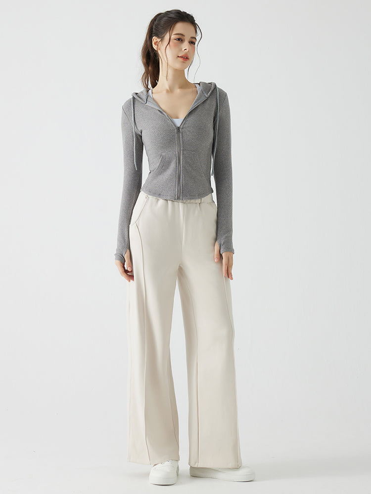 冬用 保温 ゆったり ワイドパンツ 裏起毛