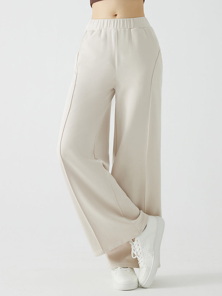 冬用 保温 ゆったり ワイドパンツ 裏起毛