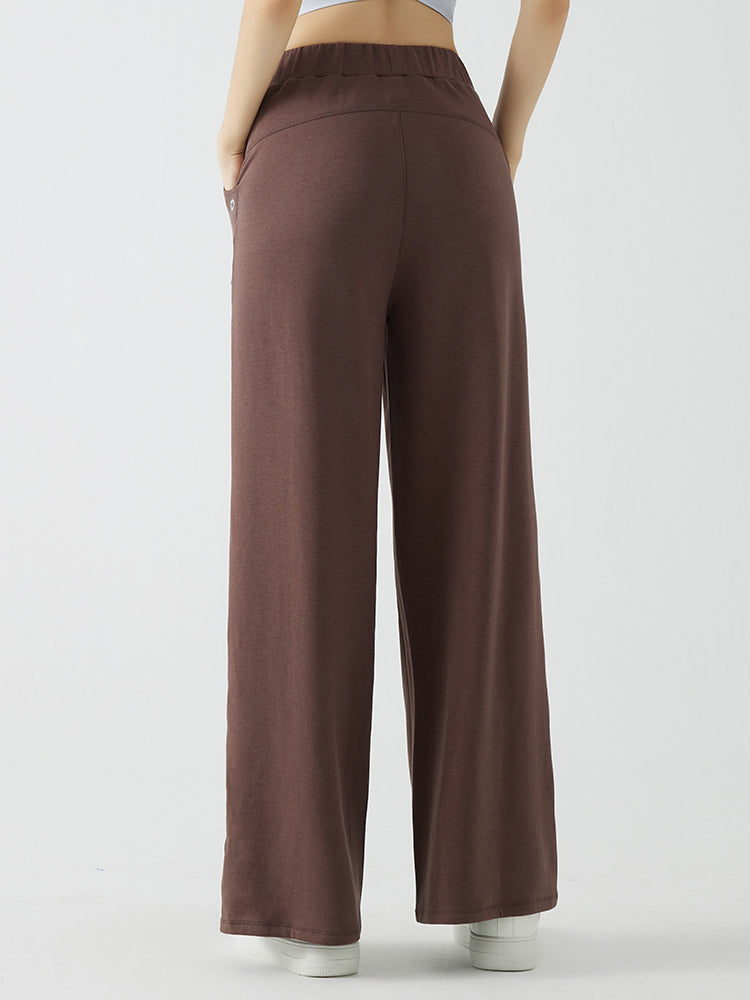 冬用 保温 ゆったり ワイドパンツ 裏起毛