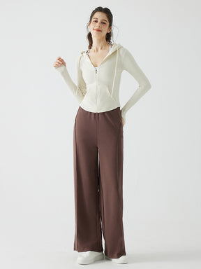 秋冬 スリムフィット フード付き パーカ