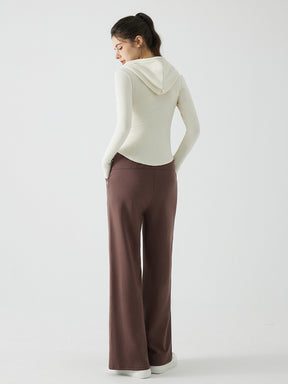 秋冬 スリムフィット フード付き パーカ