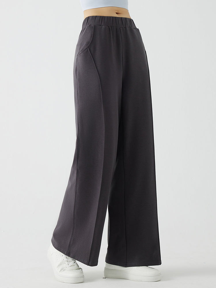 冬用 保温 ゆったり ワイドパンツ 裏起毛