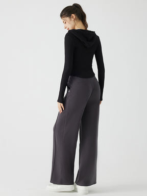 冬用 保温 ゆったり ワイドパンツ 裏起毛