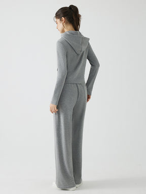 ソフトタッチ スウェットワイドパンツ