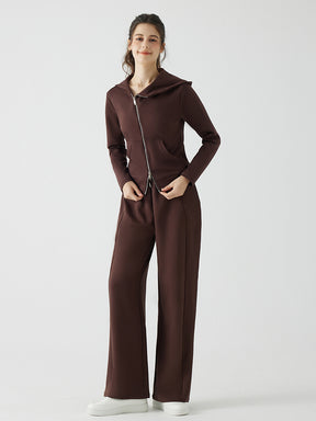 ソフトタッチ スウェットワイドパンツ