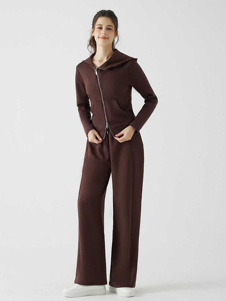 ソフトタッチ スウェットワイドパンツ