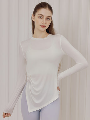 秋冬 アシンメトリーヘム 長袖 スライド入り　　　　　